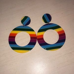 Forever 21 rainbow earrings!!